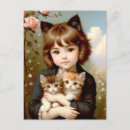 Recherche de chatons vintages cartes postales Peinture à l'huile