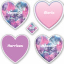 Recherche de motif pourpre autocollants Coeur