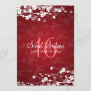 Recherche de fleurs de cerisier rouges invitations Japonais