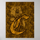 Suche nach monogramm c poster Für sie
