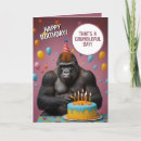 Recherche de gorille drôle vœux cartes Primate