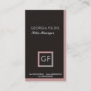 Recherche de monogramme standard cartes visite Gris