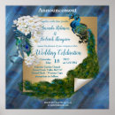 Recherche de paon mariage posters Bleu