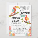 Recherche de toucans invitations Fête tropicale