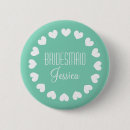 Recherche de vert menthe badges Bridesmaid