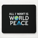 Suche nach weltfrieden mousepads Blau