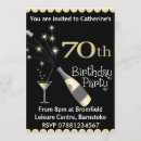 Recherche de soixante dixième anniversaire invitations Noir