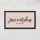 Recherche de typographie blanche cartes visite Maquillage