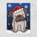 Recherche de carlin noël cartes postales Dessin animé