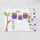 Suche nach eulen visitenkarten Vorschule