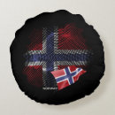 Recherche de drapeau la norvège coussins Bleu