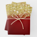 Recherche de or brillant papier cadeau Girly