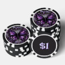 Recherche de papillon jetons poker Violet