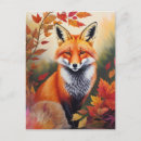 Recherche de renard moderne cartes postales Forêt