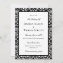 Recherche de damassé noir mariage invitations Calligraphie
