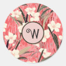 Recherche de fleur japonaise autocollants Rouge