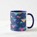 Recherche de motif des années 80 tasses Abstrait