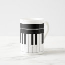 Recherche de clavier piano tasses Noir et blanc