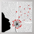 Recherche de coeur steampunk posters Feuille de fleur