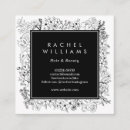 Recherche de noir blanc floral cartes visite Cheveux
