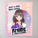 Recherche de manga fille posters Kawaii