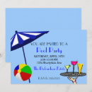 Recherche de ballon de plage invitations Fête d'anniversaire de piscine