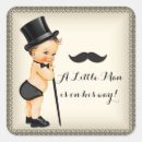 Recherche de moustache noire autocollants Baby shower garçon