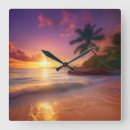 Recherche de plage tropicale horloges Coucher de soleil