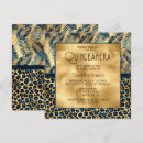 Recherche de léopard bleu invitations Élégant