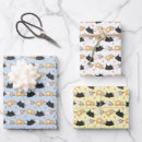 Recherche de chaton papier cadeau Bleu