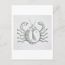 Recherche de illustration de crabe cartes postales Zodiaque