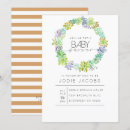 Recherche de succulent baby shower invitations Moderne