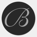 Recherche de monogramme vintage autocollants Noir