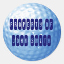 Recherche de balle golf autocollants Bleu