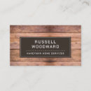 Recherche de woodworker cartes visite Ouvrier