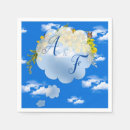Recherche de ciel bleu nuageux serviettes Blanc