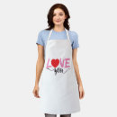 Recherche de conception mignonne tabliers Amour