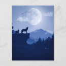 Recherche de silhouette de loup cartes postales Arbre
