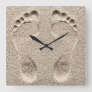 Recherche de empreinte du pied horloges Plage