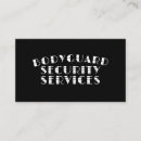 Recherche de garde de corps cartes visite Consultant en sécurité