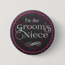 Recherche de coeurs rose de mariage badges Élégant