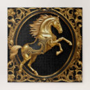 Recherche de cheval noir puzzles Majestueux