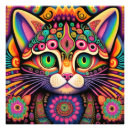 Recherche de chat psychédélique posters Animal