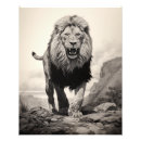Recherche de lion de dessin au posters Noir et blanc