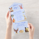 Recherche de cute woodland animals baby shower invitations Bleu