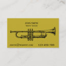 Recherche de trompettes cartes visite Trompettiste