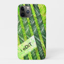 Recherche de feuille en bambou iphone coques Vert