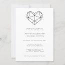 Recherche de coeur géométrique invitations Minimaliste