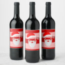 Recherche de santa bouteilles vin étiquettes Rouge et blanc