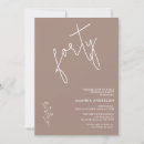 Recherche de 40ans anniversaire invitations Minimaliste